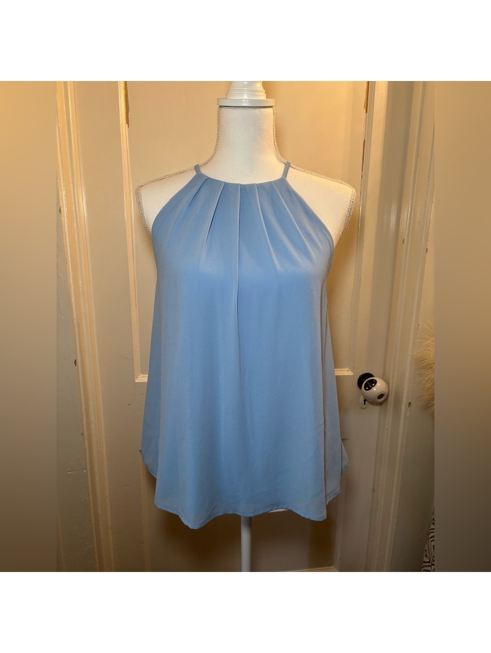 Miami Blue Pleated Relaxed Blouse